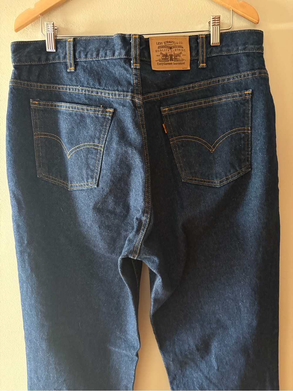 VTG 1988 Levis 619 Orange Tab, High Waist, Relaxed fit, Made In Canada, Sz 38x32
